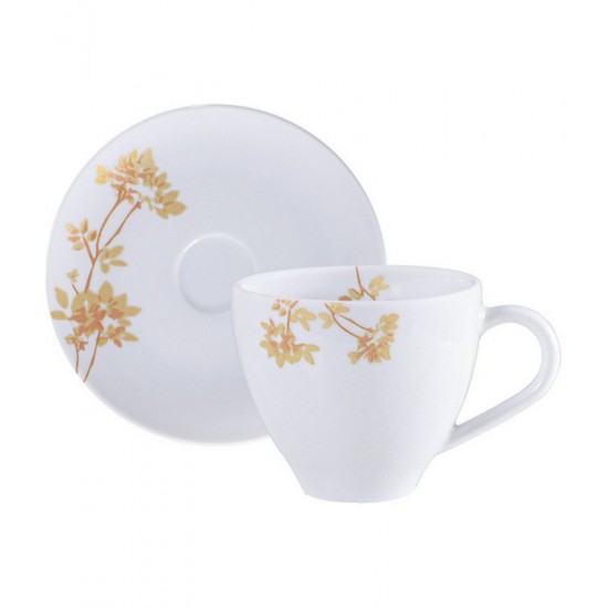 Xícara 100ml Avulsa de Café Amarilis Tramontina em Porcelana Decorada